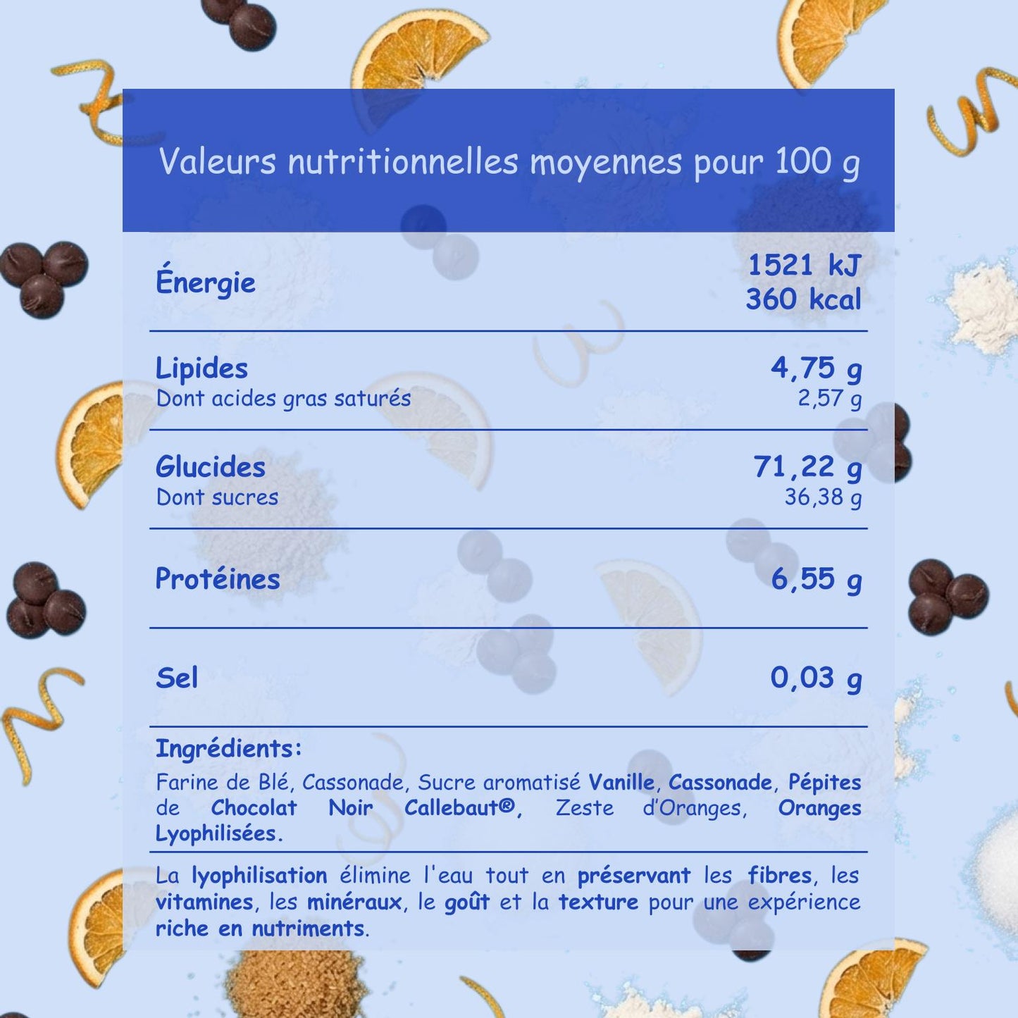 Préparation sucrée L'Orangette Royale