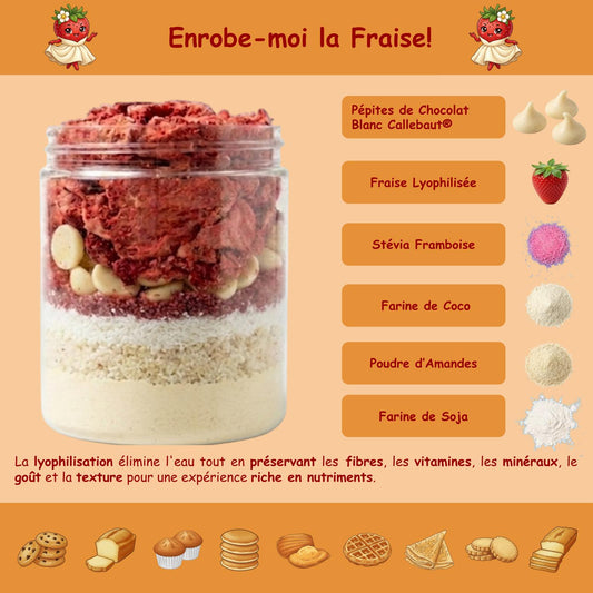 Préparation protéinée Enrobe-moi la Fraise!