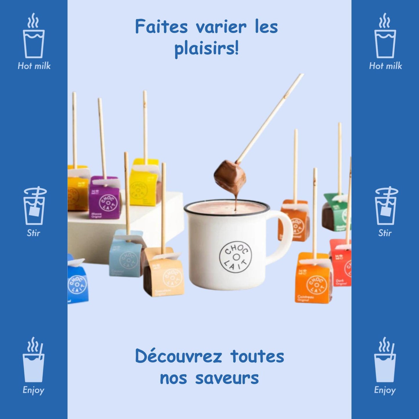 Cuillère chocolat chaud 🍫 Chocolat au lait