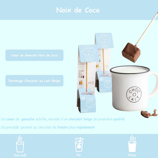 Cuillère chocolat chaud 🥥 Noix de coco
