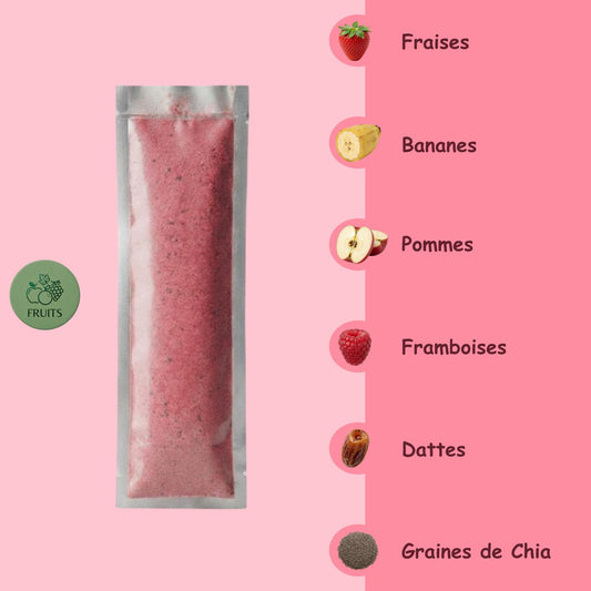 Préparation pour Smoothie & Milkshake | Pink | Vitalité - 100 % Pur Fruits