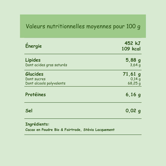 Cacao Sans Sucres Ajoutés | Lacquement