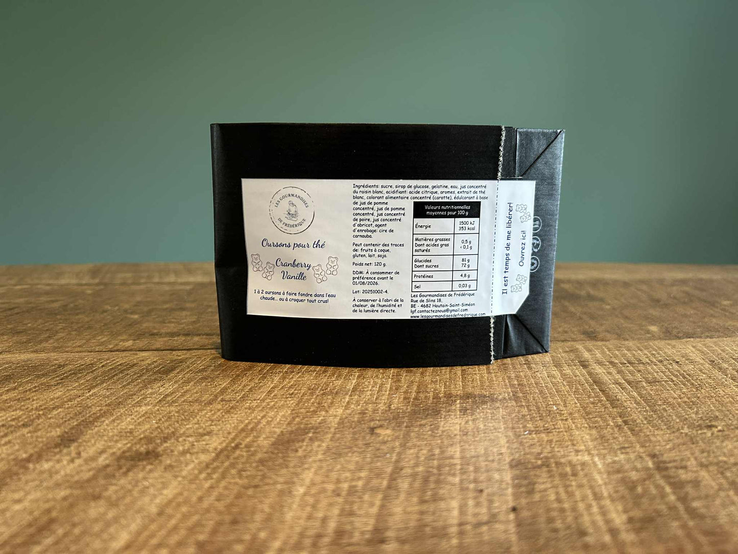 Oursons pour thé cranberry - vanille