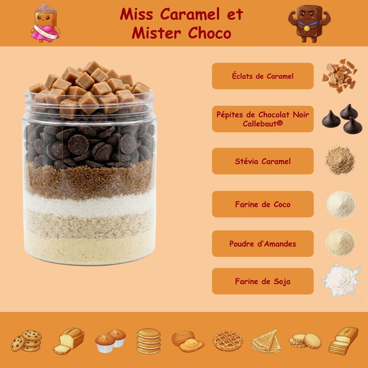 Eiwitbakmix | Miss Caramel & Mister Choco
