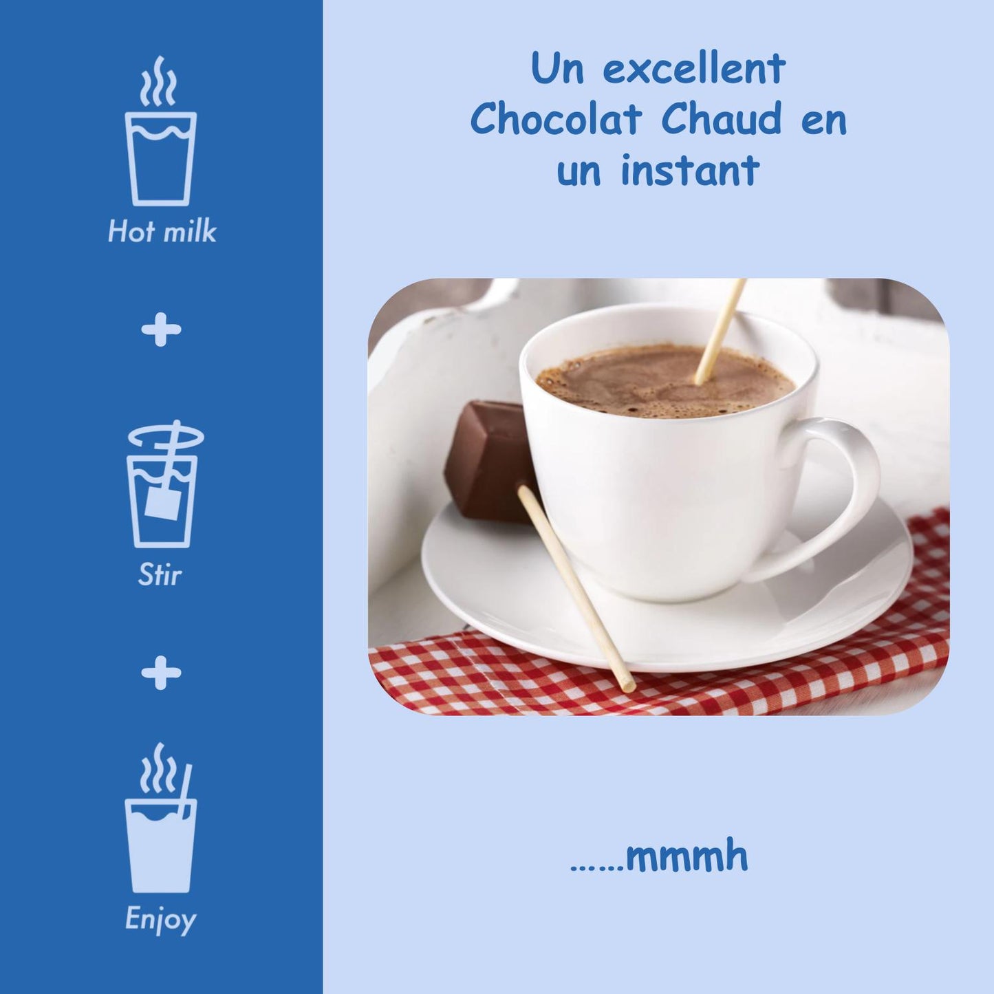 Cuillère chocolat chaud 🍫 Chocolat au lait