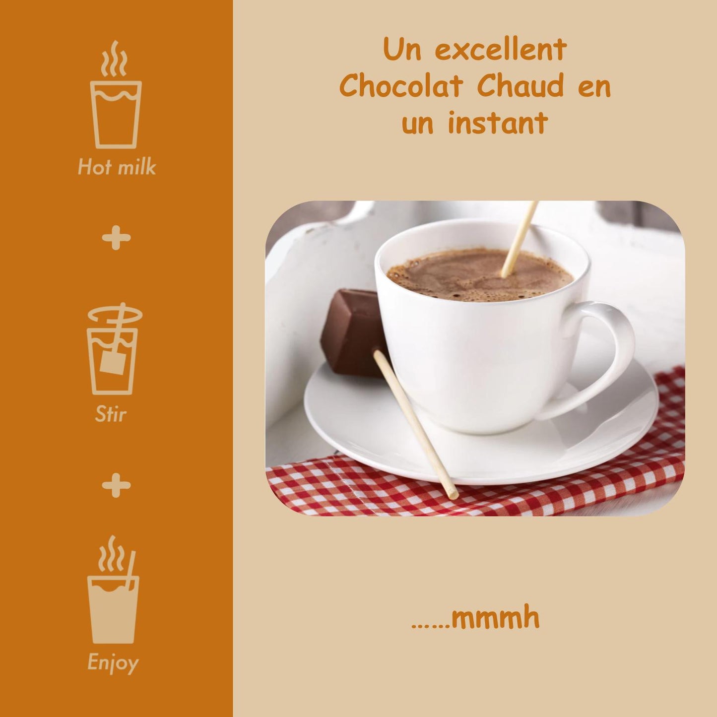 Cuillère chocolat chaud 🍫 Caramel salé