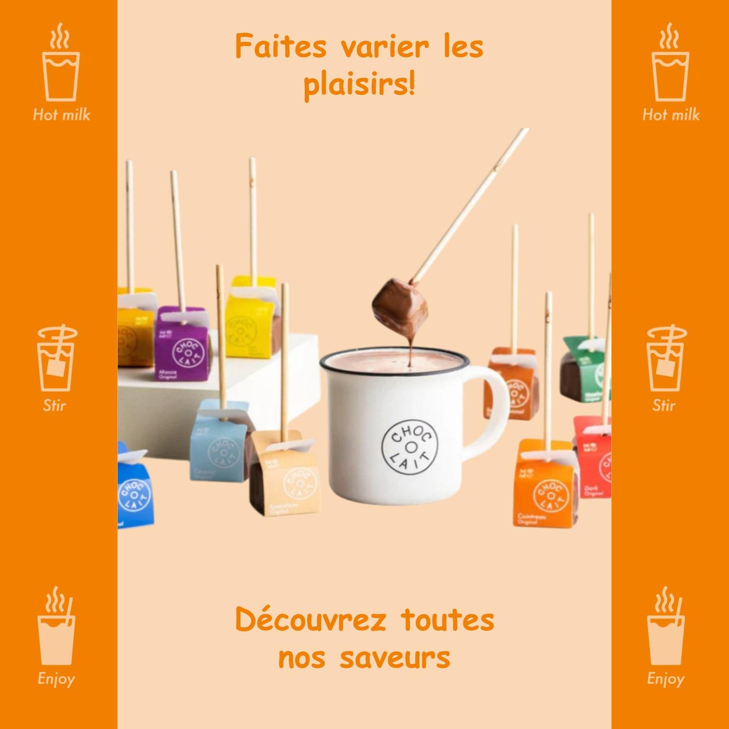 Cuillère chocolat chaud 🍊 Cointreau