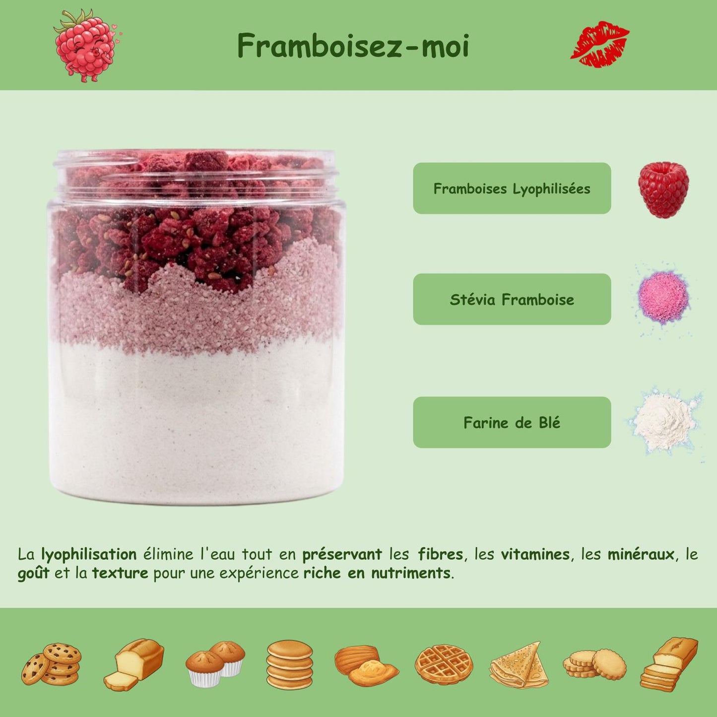 Préparation édulcorée "Framboisez-moi!"