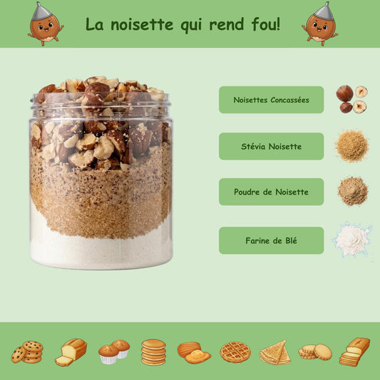 Sweetened preparation "The hazelnut that drives you crazy"