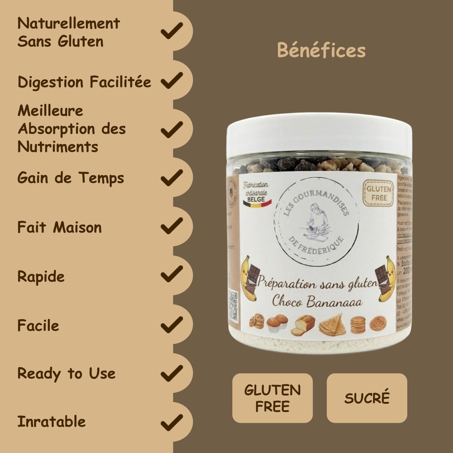 Préparation sans gluten "Choco Bananaaa"