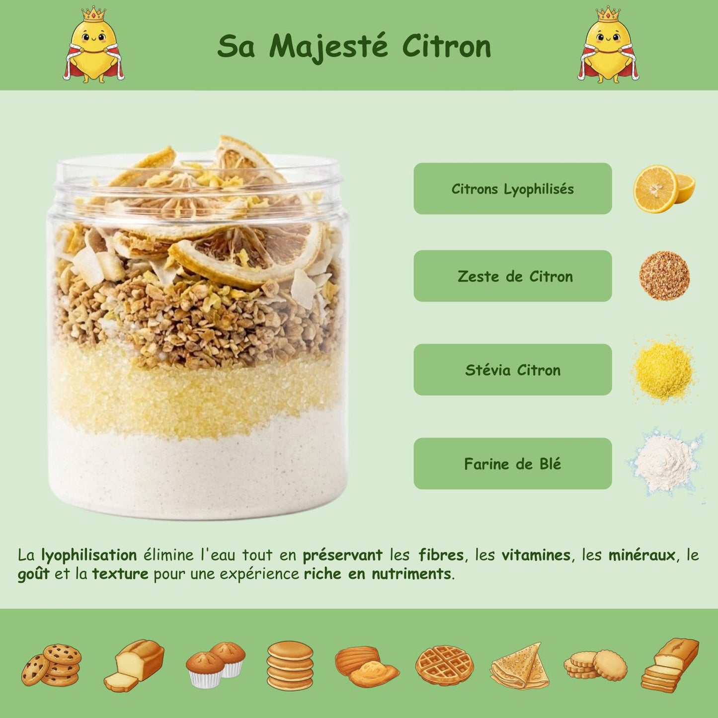 Préparation édulcorée "Sa Majesté Citron"
