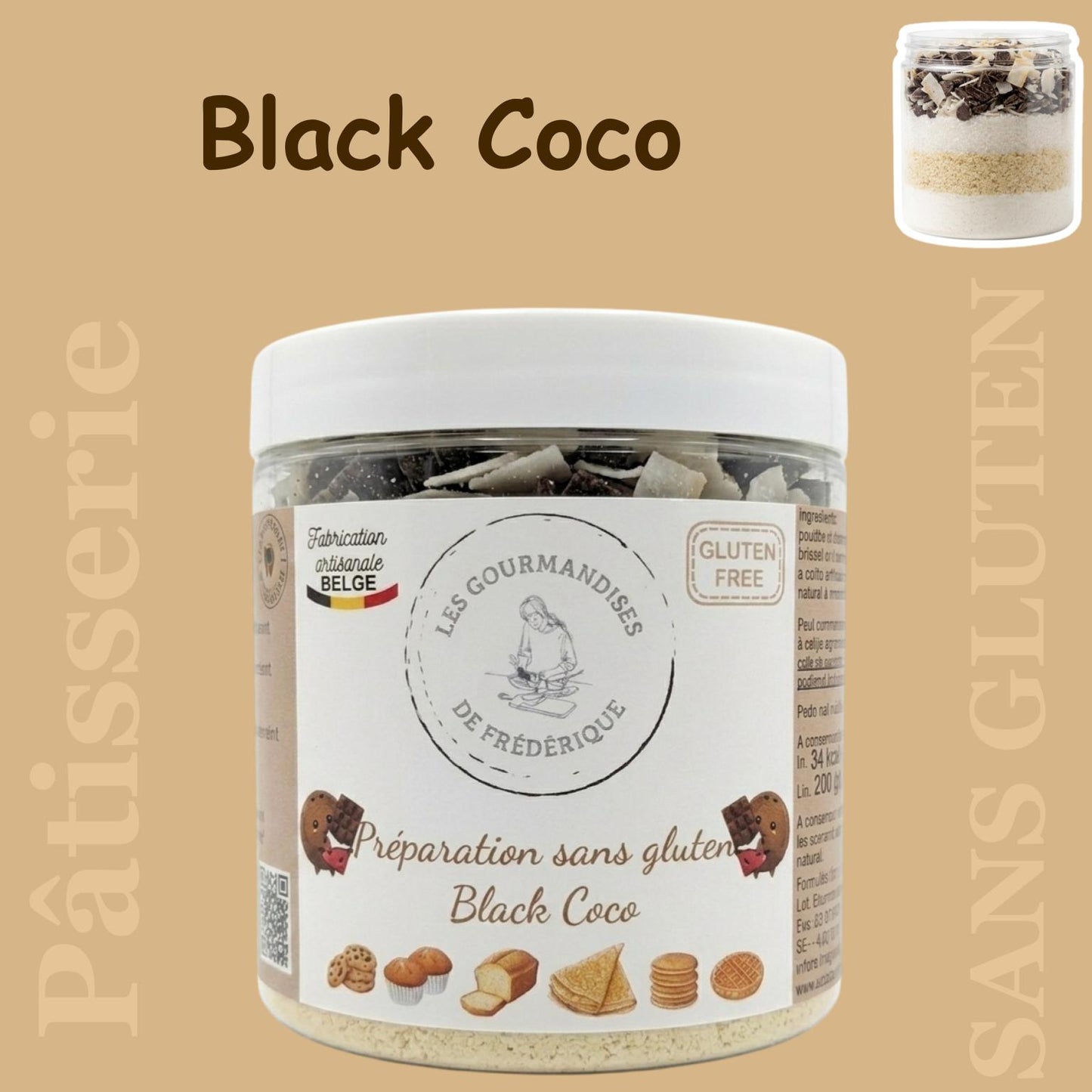 Glutenvrije bereiding "Black Coco"