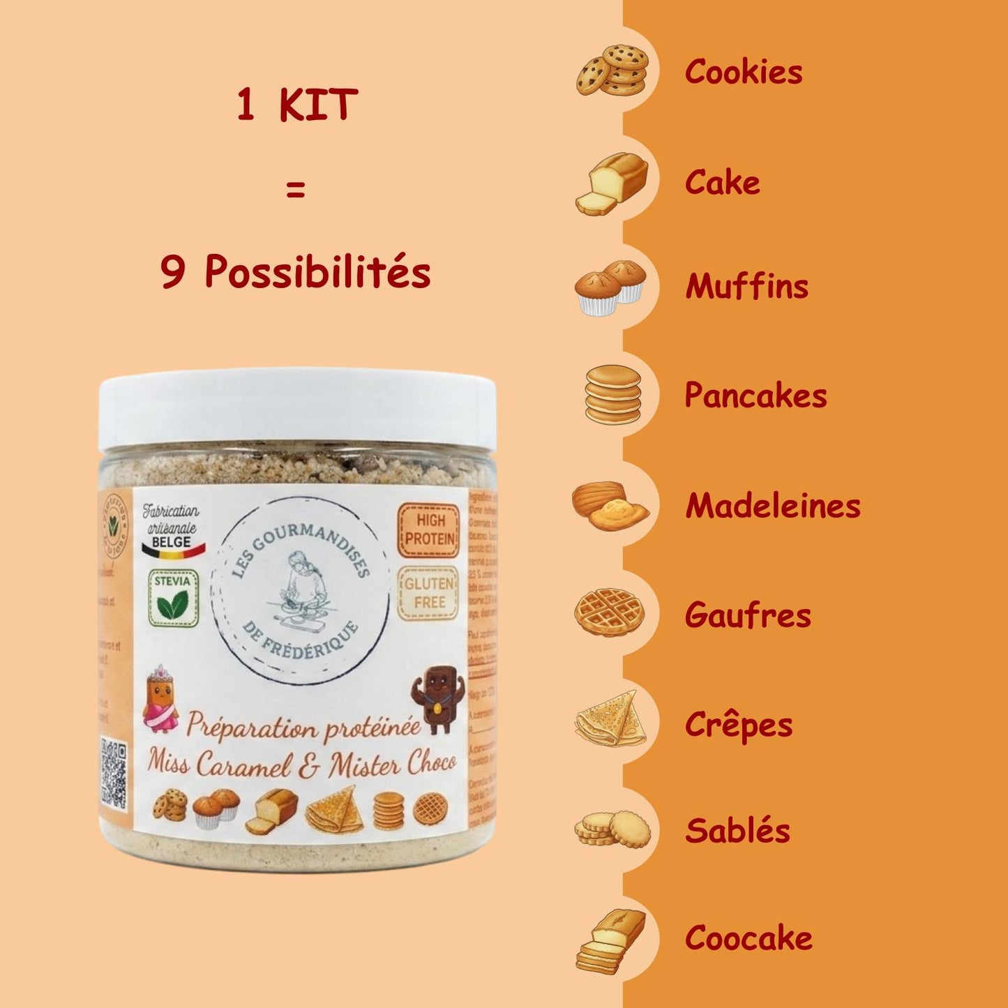 Miss Caramel & Mister Choco Protein Preparation