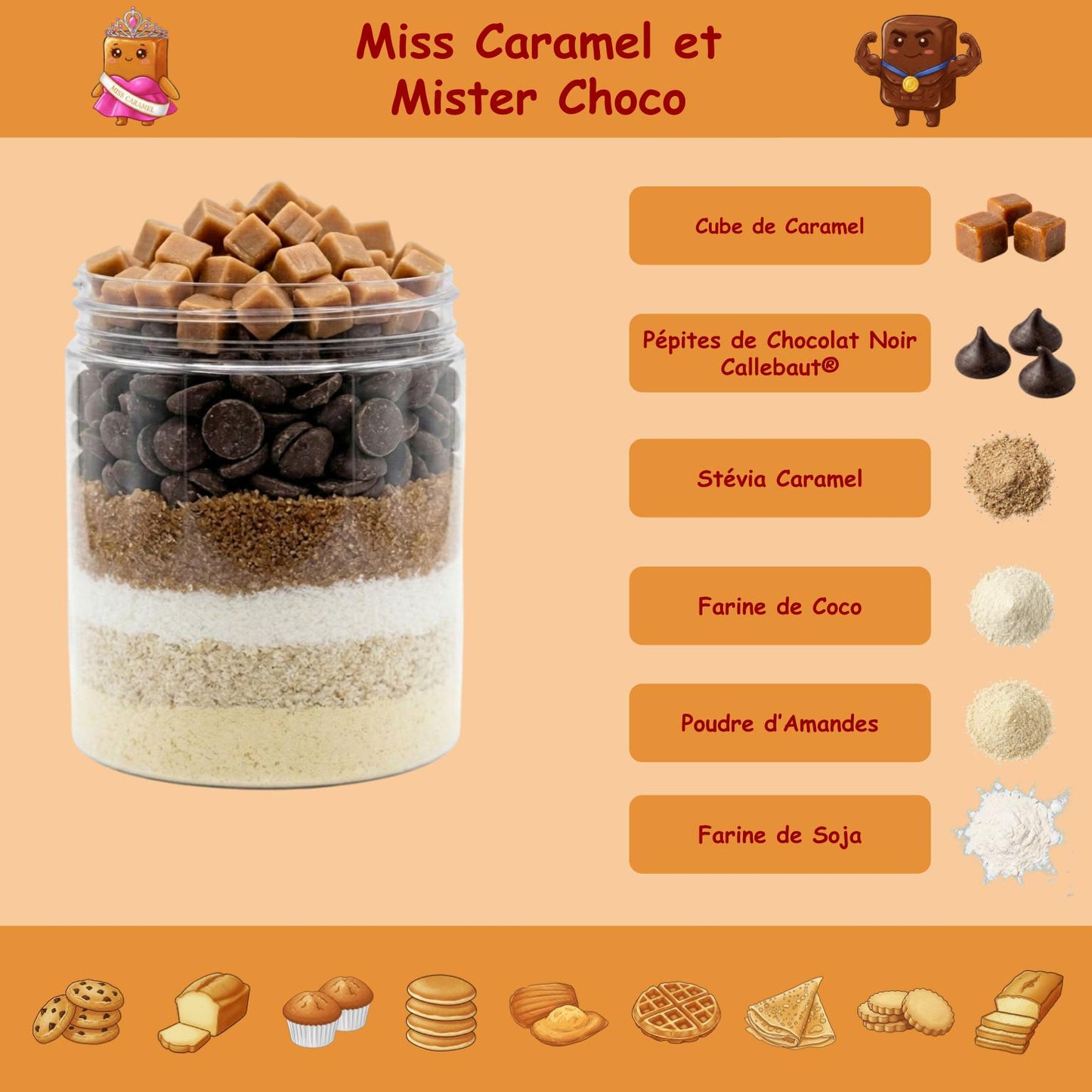 Kit Pâtisserie Protéinée | Miss Caramel & Mister Choco