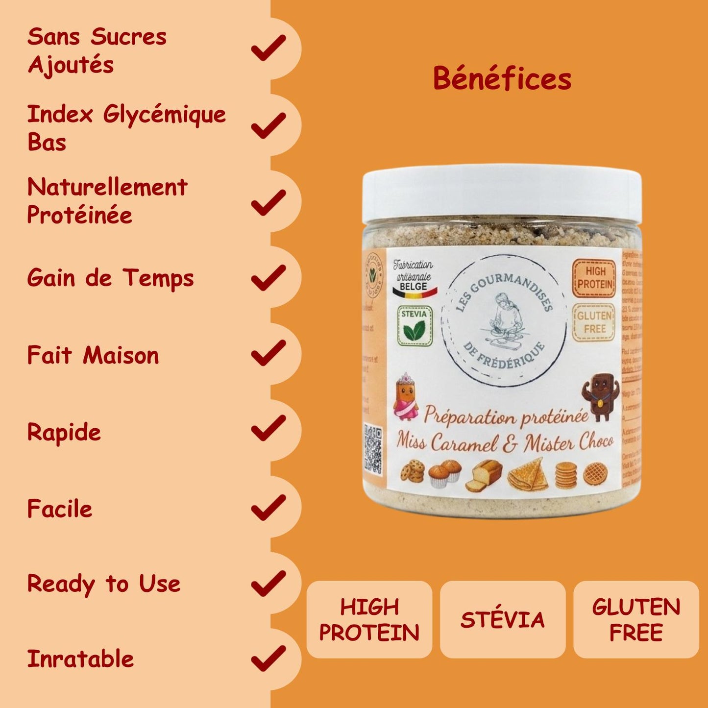 Miss Caramel & Mister Choco Protein Preparation