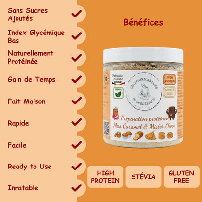 Miss Caramel & Mister Choco Protein Preparation