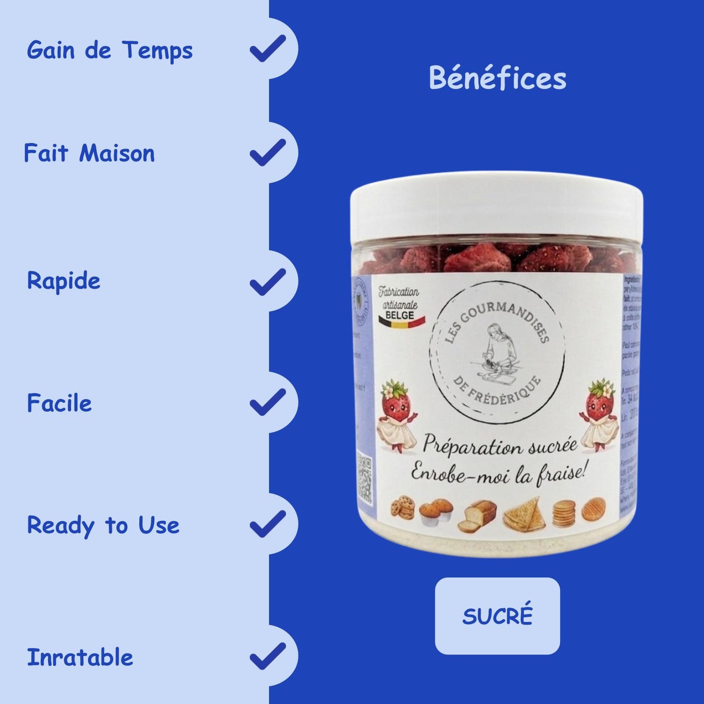 Préparation sucrée Enrobe-moi la Fraise!