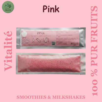 Préparation pour Smoothie & Milkshake | Pink | Vitalité - 100 % Pur Fruits