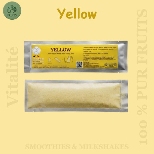 Préparation pour Smoothie & Milkshake | Yellow | Vitalité - 100 % Pur Fruits