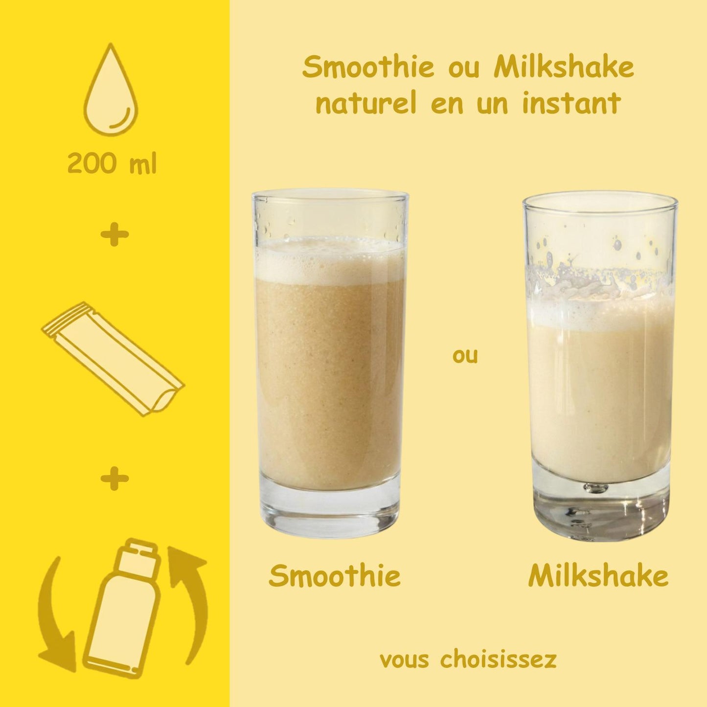 Préparation pour Smoothie & Milkshake Yellow