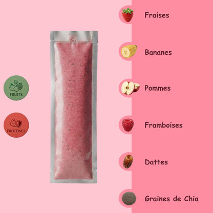 Préparation pour Smoothie & Milkshake | Pink | Énergie - Fruits & Protéines