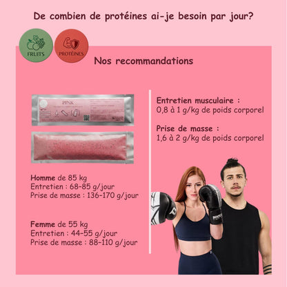 Préparation pour Smoothie & Milkshake | Pink | Énergie - Fruits & Protéines