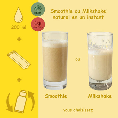 Préparation pour Smoothie & Milkshake | Yellow | Énergie - Fruits & Protéines