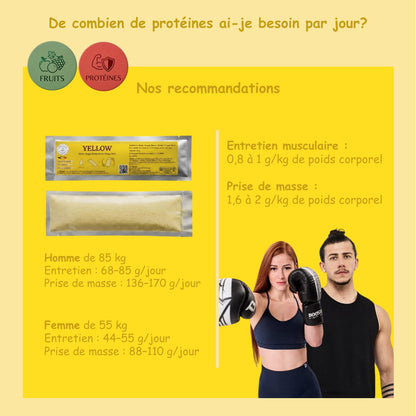 Préparation pour Smoothie & Milkshake | Yellow | Énergie - Fruits & Protéines