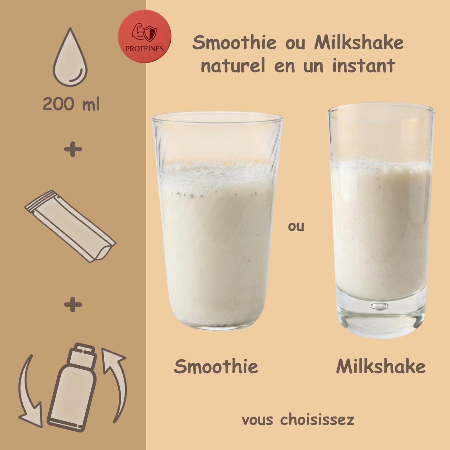 Préparation pour Smoothie & Milkshake | Cookies | Performance - 100 % Pur Protéine