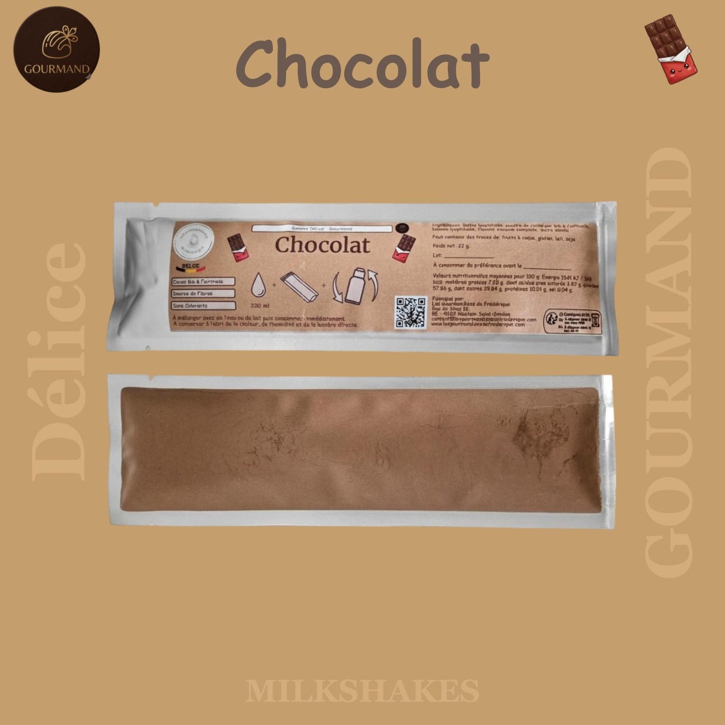 Préparation pour Smoothie & Milkshake | Chocolat | Délice - Gourmand