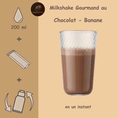 Préparation pour Smoothie & Milkshake | Chocolat Banane | Délice - Gourmand