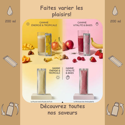 Préparation pour Smoothie & Milkshake | Chocolat Banane | Délice - Gourmand