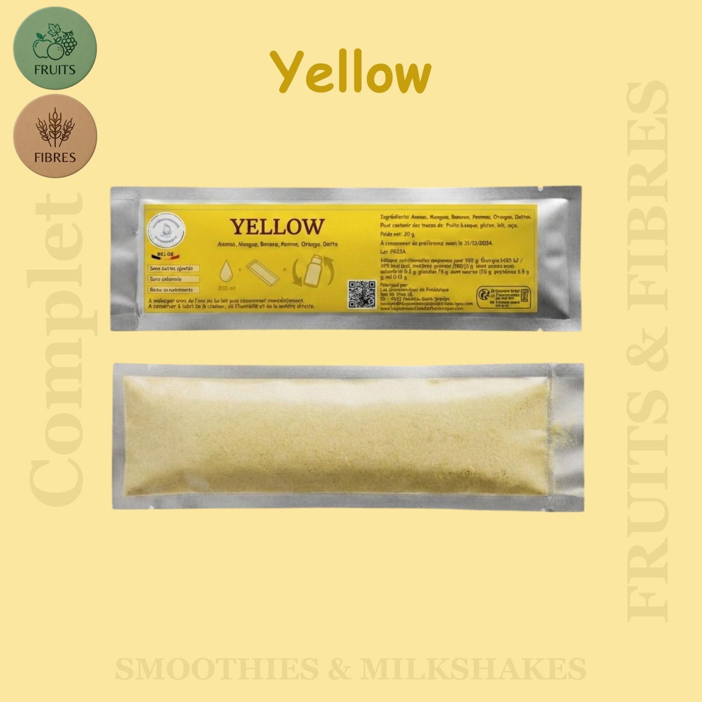 Préparation pour Smoothie & Milkshake | Yellow | Complet - Fruit & Fibres