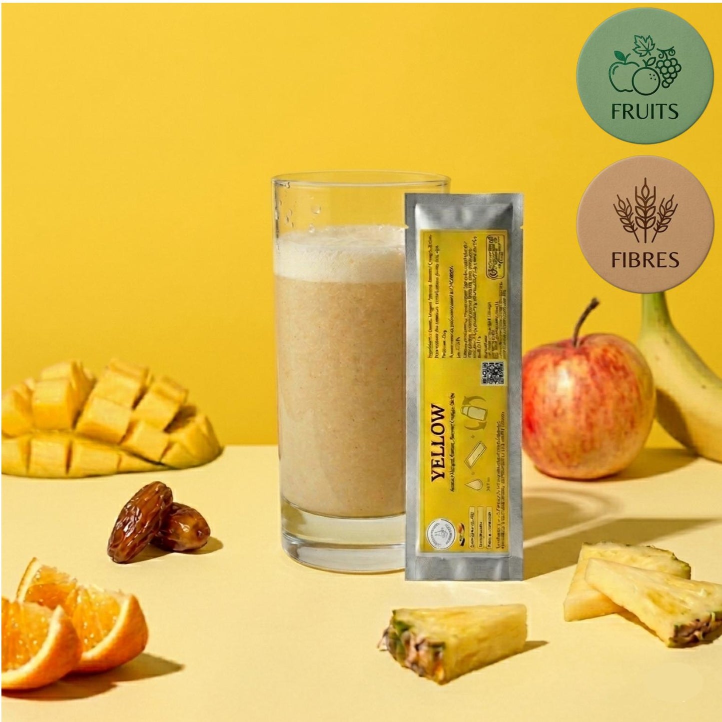 Préparation pour Smoothie & Milkshake | Yellow | Complet - Fruit & Fibres