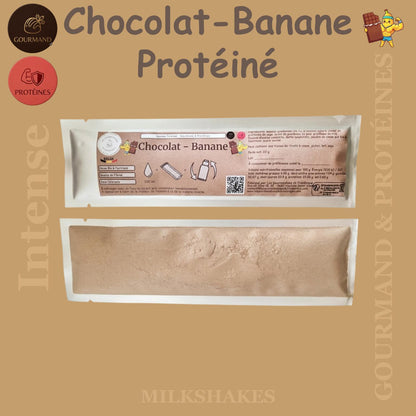 Préparation pour Milkshake | Chocolat Banane | Intense - Gourmand & Protéine
