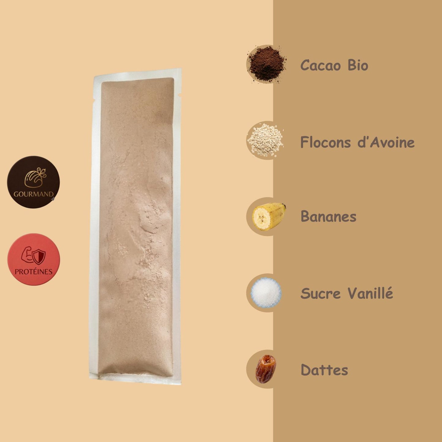 Préparation pour Milkshake | Chocolat Banane | Intense - Gourmand & Protéine
