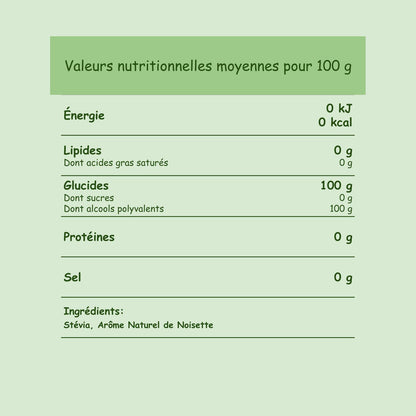 Édulcorant noisette