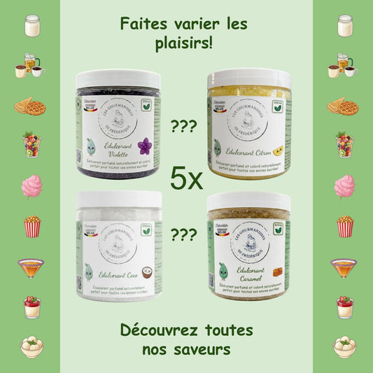Set familial de 5 édulcorants aromatisés