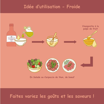 Vinaigre à la pulpe de framboises