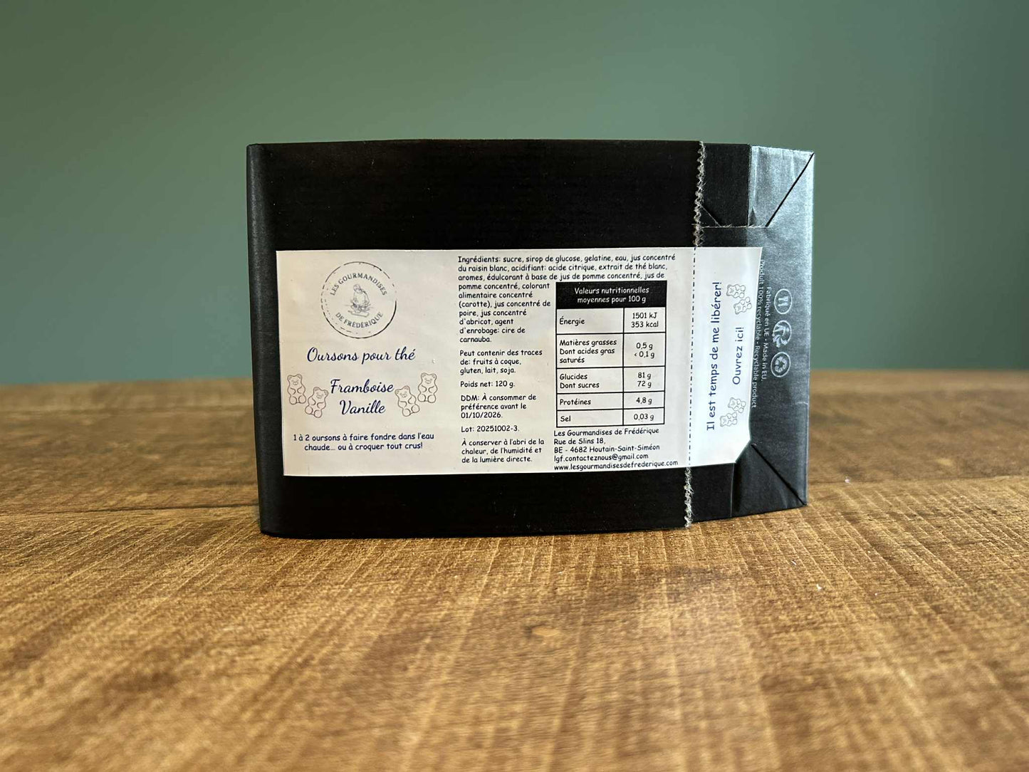 Oursons pour thé framboise vanille - Les Gourmandises de Frédérique