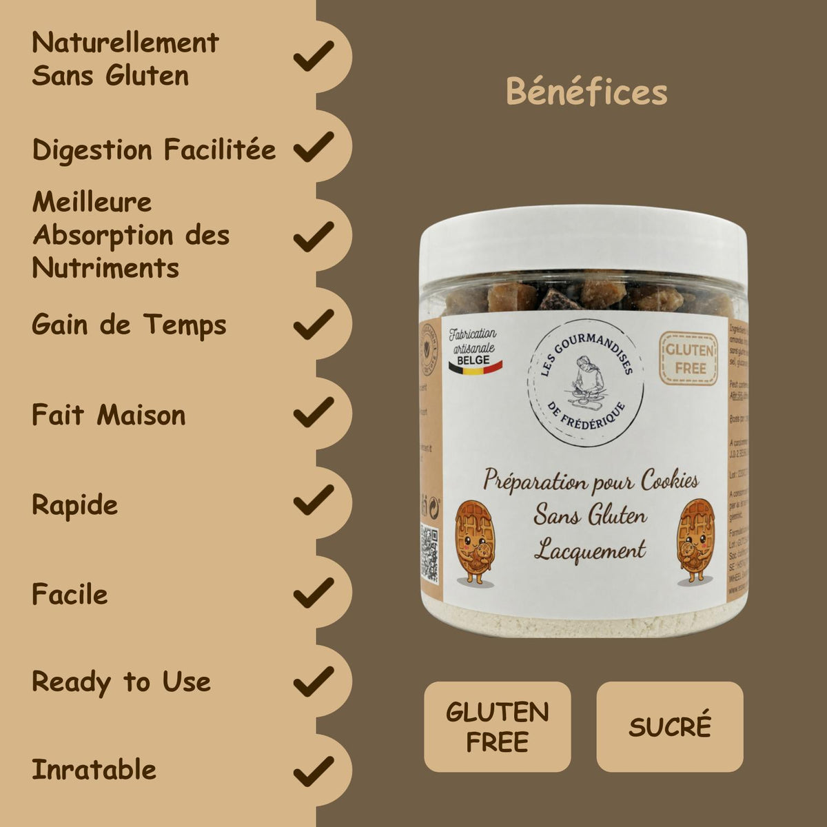 Préparation pour Cookies Sans Gluten | Lacquement