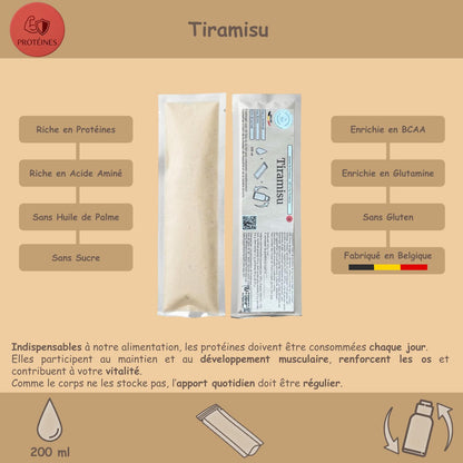 Préparation pour Smoothie & Milkshake | Tiramisu | Performance - 100 % Pur Protéine
