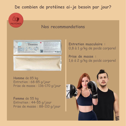 Préparation pour Smoothie & Milkshake | Tiramisu | Performance - 100 % Pur Protéine